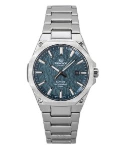 카시오 에디피스 아날로그 스테인리스 스틸 그린 다이얼 쿼츠 EFR-S108DE-3AV 100M 남성용 시계