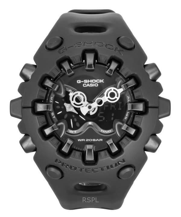 카시오 G-Shock 아날로그 디지털 레진 스트랩 블랙 다이얼 쿼츠 GA-V01-1A 200M 남성용 시계