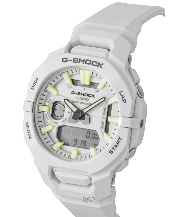 카시오 G-Shock G-Squad 아날로그 디지털 스마트폰 링크 레진 스트랩 화이트 다이얼 쿼츠 GBA-950-7A 200M 남성용 시계 4 카시오 G-Shock G-Squad 아날로그 디지털 스마트폰 링크 레진 스트랩 화이트 다이얼 쿼츠 GBA-950-7A 200M 남성용 시계
