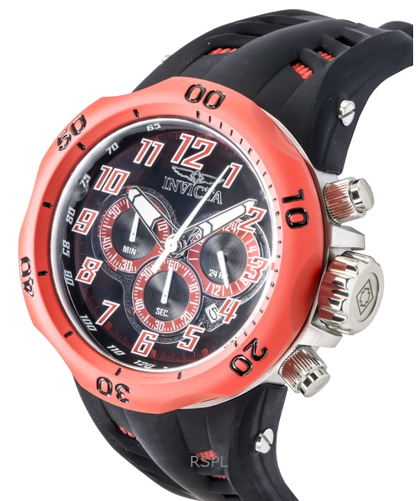 인빅타 베놈 하이드라 GMT 크로노그래프 실리콘 스트랩 블랙 다이얼 쿼츠 48237 200M 남성용 시계 3 인빅타 베놈 하이드라 GMT 크로노그래프 실리콘 스트랩 블랙 다이얼 쿼츠 48237 200M 남성용 시계