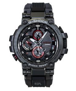 카시오 G-Shock MT-G 아날로그 스마트폰 링크 레진 스트랩 블랙 다이얼 솔라 MTG-B1000B-1A 200M 남성용 시계