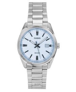 카시오 스탠다드 아날로그 스테인리스 스틸 라이트 블루 다이얼 쿼츠 MTP-1302DA-2A2V 남성용 시계