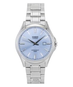 카시오 스탠다드 아날로그 스테인리스 스틸 라이트 블루 다이얼 쿼츠 MTS-115D-2A2V 남성용 시계