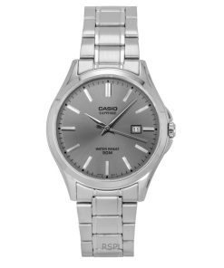 카시오 스탠다드 아날로그 스테인리스 스틸 그레이 다이얼 쿼츠 MTS-115D-8AV 남성용 시계
