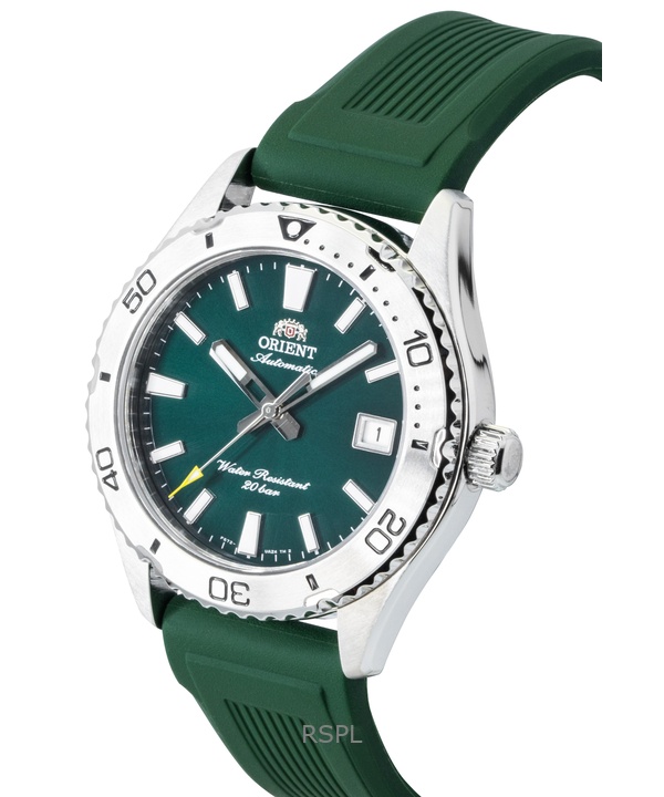 오리엔트 마코 실리콘 스트랩 그린 다이얼 오토매틱 다이버 RA-AC0Q11E 200M 남성용 시계 3 오리엔트 마코 실리콘 스트랩 그린 다이얼 오토매틱 다이버 RA-AC0Q11E 200M 남성용 시계
