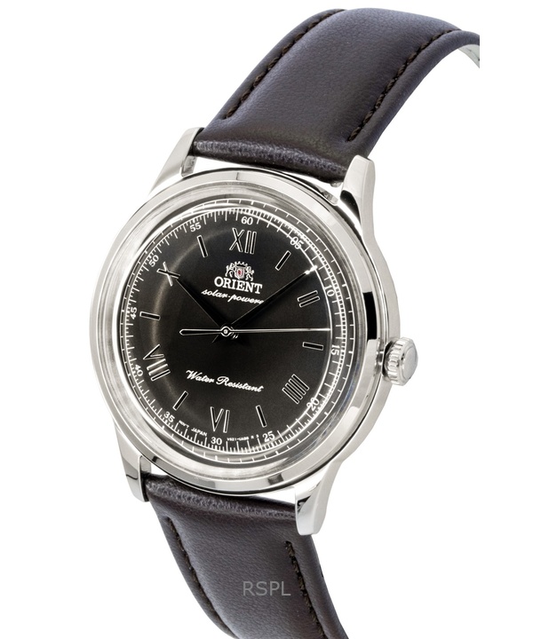 오리엔트 밤비노 가죽 스트랩 블랙 다이얼 솔라 RA-WK0004L 남성용 시계 2 오리엔트 밤비노 가죽 스트랩 블랙 다이얼 솔라 RA-WK0004L 남성용 시계