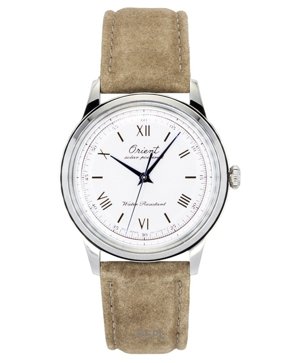 오리엔트 밤비노 75주년 기념 한정판 화이트 다이얼 솔라 RA-WK0006S 남성용 시계 (추가 스트랩 포함)