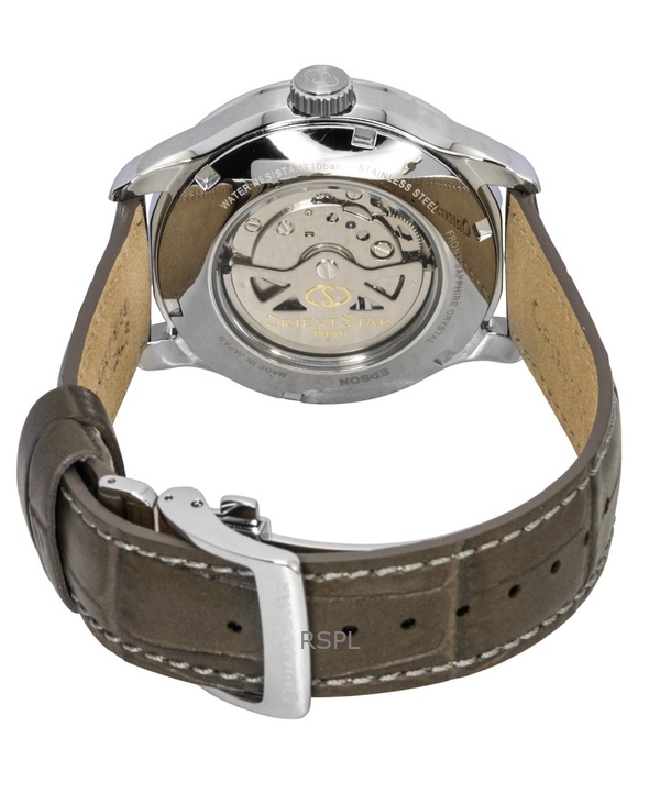 오리엔트 스타 컨템포러리 가죽 스트랩 오픈 하트 샴페인 다이얼 오토매틱 RE-AV0B10G 100M 남성용 시계 4 오리엔트 스타 컨템포러리 가죽 스트랩 오픈 하트 샴페인 다이얼 오토매틱 RE-AV0B10G 100M 남성용 시계