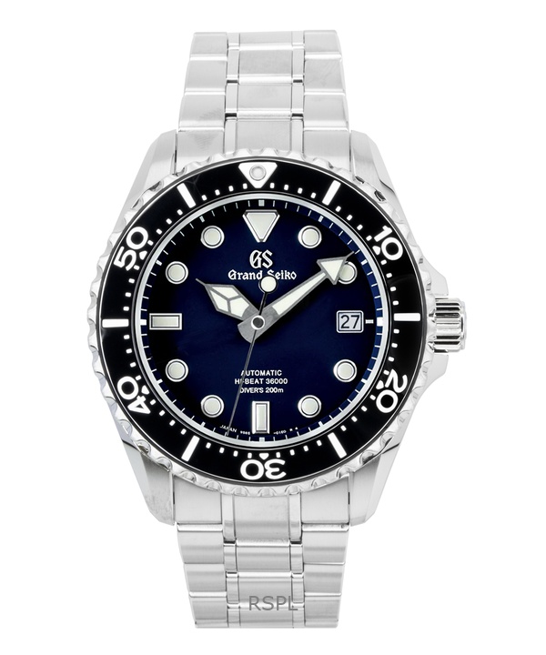 그랜드 세이코 스포츠 하이비트 스테인리스 스틸 다크 블루 다이얼 오토매틱 다이버 SBGH289G 200M 남성용 시계