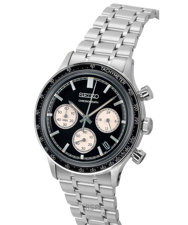 세이코 크로노그래프 스테인리스 스틸 블랙 다이얼 쿼츠 SSB479P1 남성용 시계 3 세이코 크로노그래프 스테인리스 스틸 블랙 다이얼 쿼츠 SSB479P1 남성용 시계