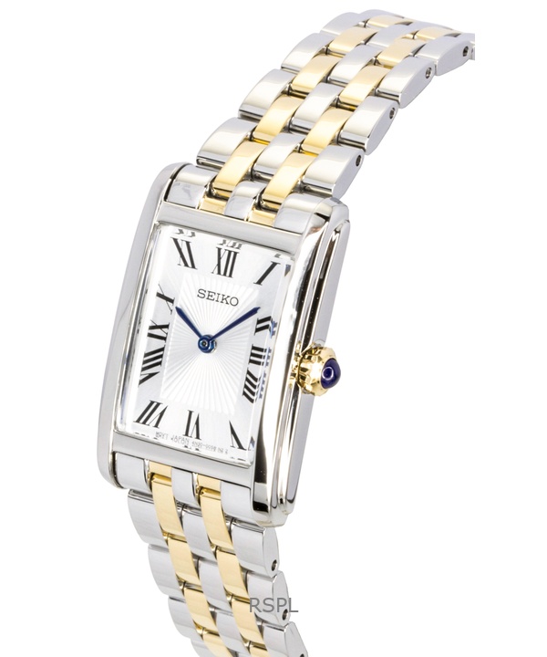 세이코 투톤 스테인리스 스틸 실버 다이얼 쿼츠 SWR087P1 여성용 시계 2 세이코 투톤 스테인리스 스틸 실버 다이얼 쿼츠 SWR087P1 여성용 시계