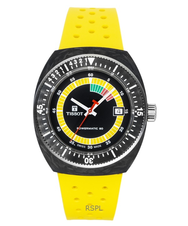 티쏘 시데랄 S 합성 스트랩 블랙 다이얼 오토매틱 다이버 T145.407.97.057.00 300M 남성용 시계