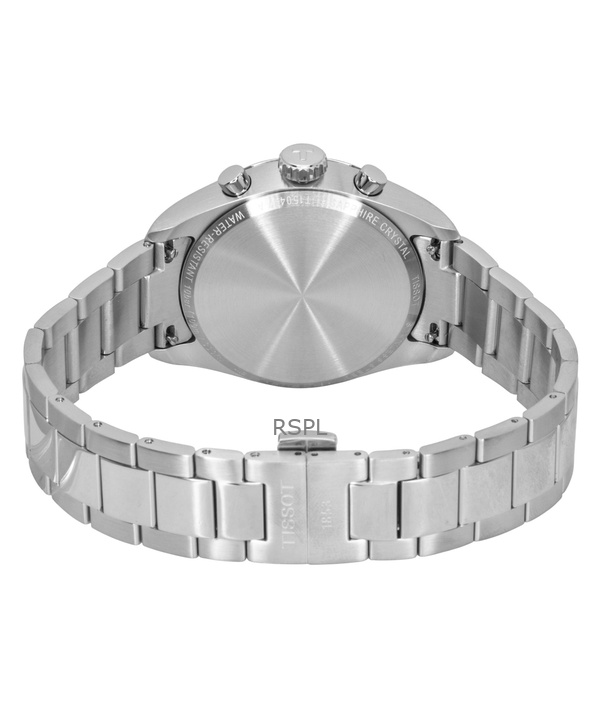 티쏘 PR 100 크로노그래프 스테인리스 스틸 블루 다이얼 쿼츠 T150.417.11.041 티쏘 PR 100 크로노그래프 스테인리스 스틸 블루 다이얼 쿼츠 T150.417.11.041.00 100M 남성용 시계