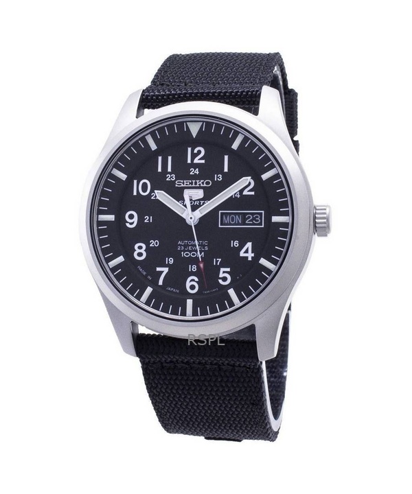 리퍼비시 세이코 블랙 다이얼 오토매틱 스포츠 SNZG15J1 남성용 시계