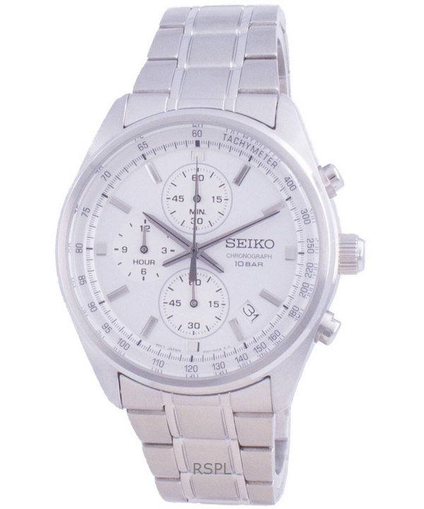 리퍼비시 세이코 크로노그래프 화이트 다이얼 쿼츠 SSB375P1 100M 남성용 시계